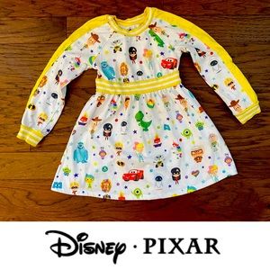 Pixar Character Long Sleeved Dress Size 4T